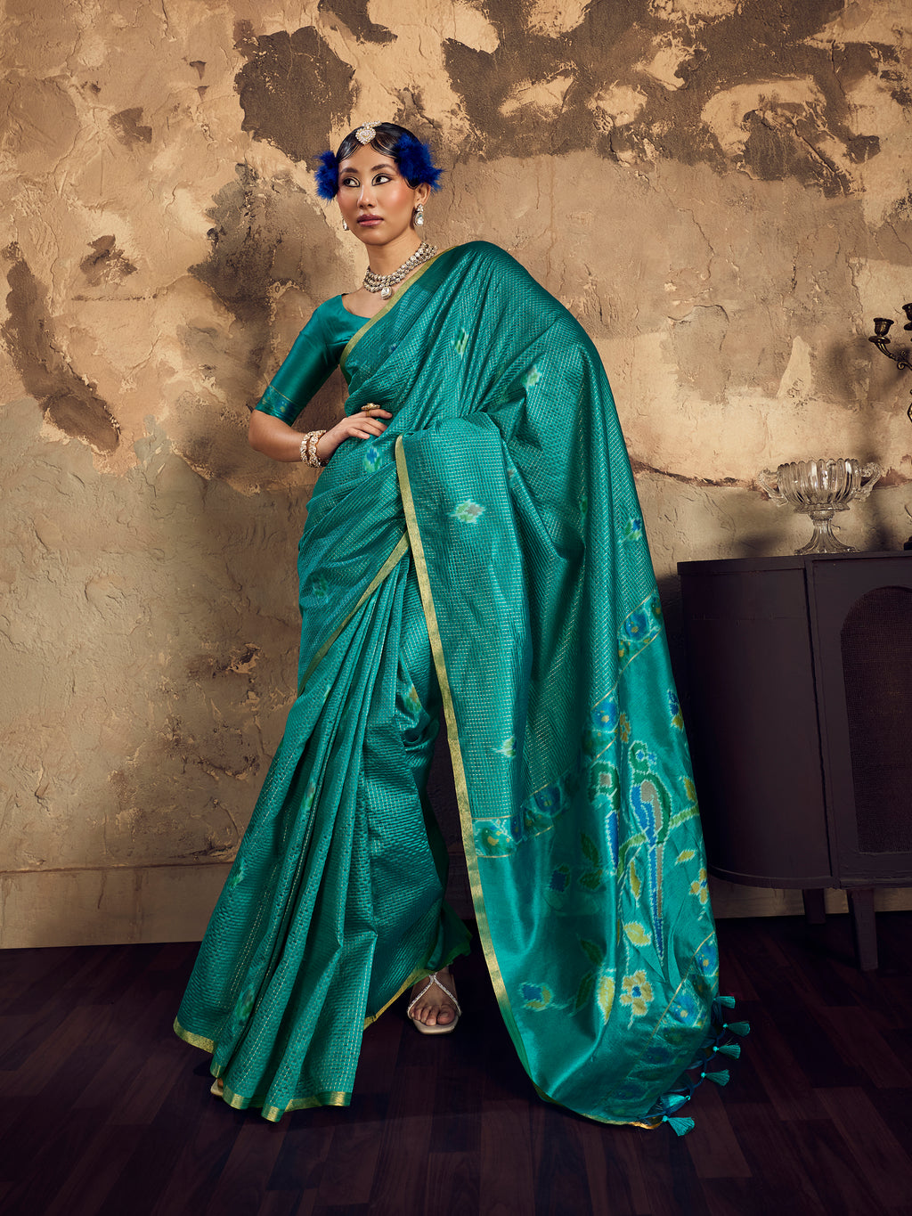 Rama Tussar Handloom Silk Saree