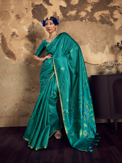 Rama Tussar Handloom Silk Saree
