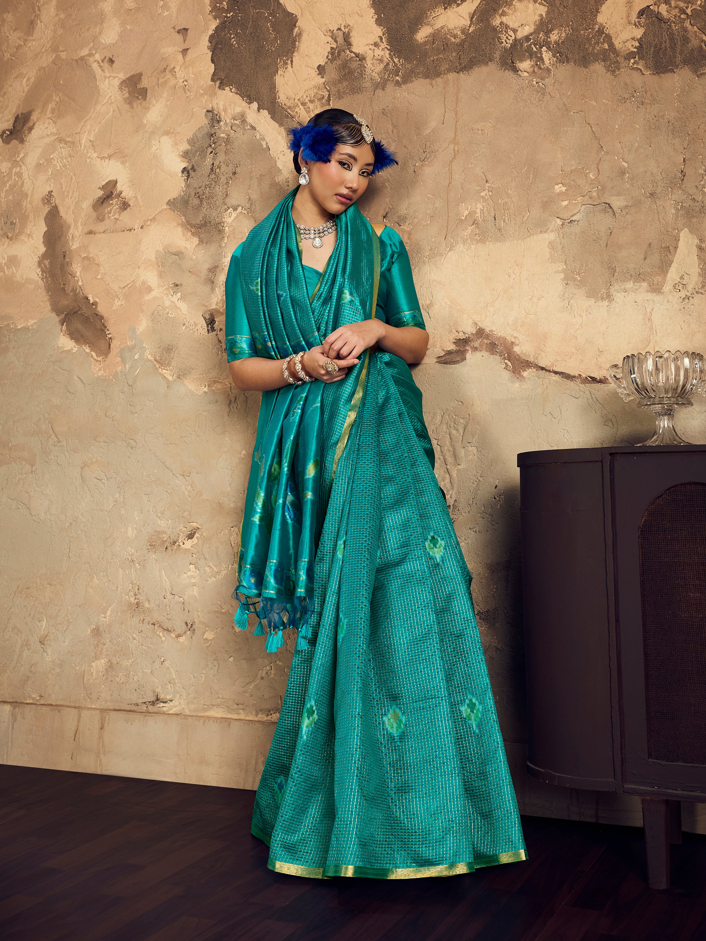 Rama Tussar Handloom Silk Saree